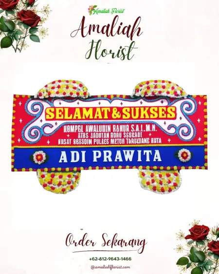 Papan Bunga Ucapan Selamat Pelawan