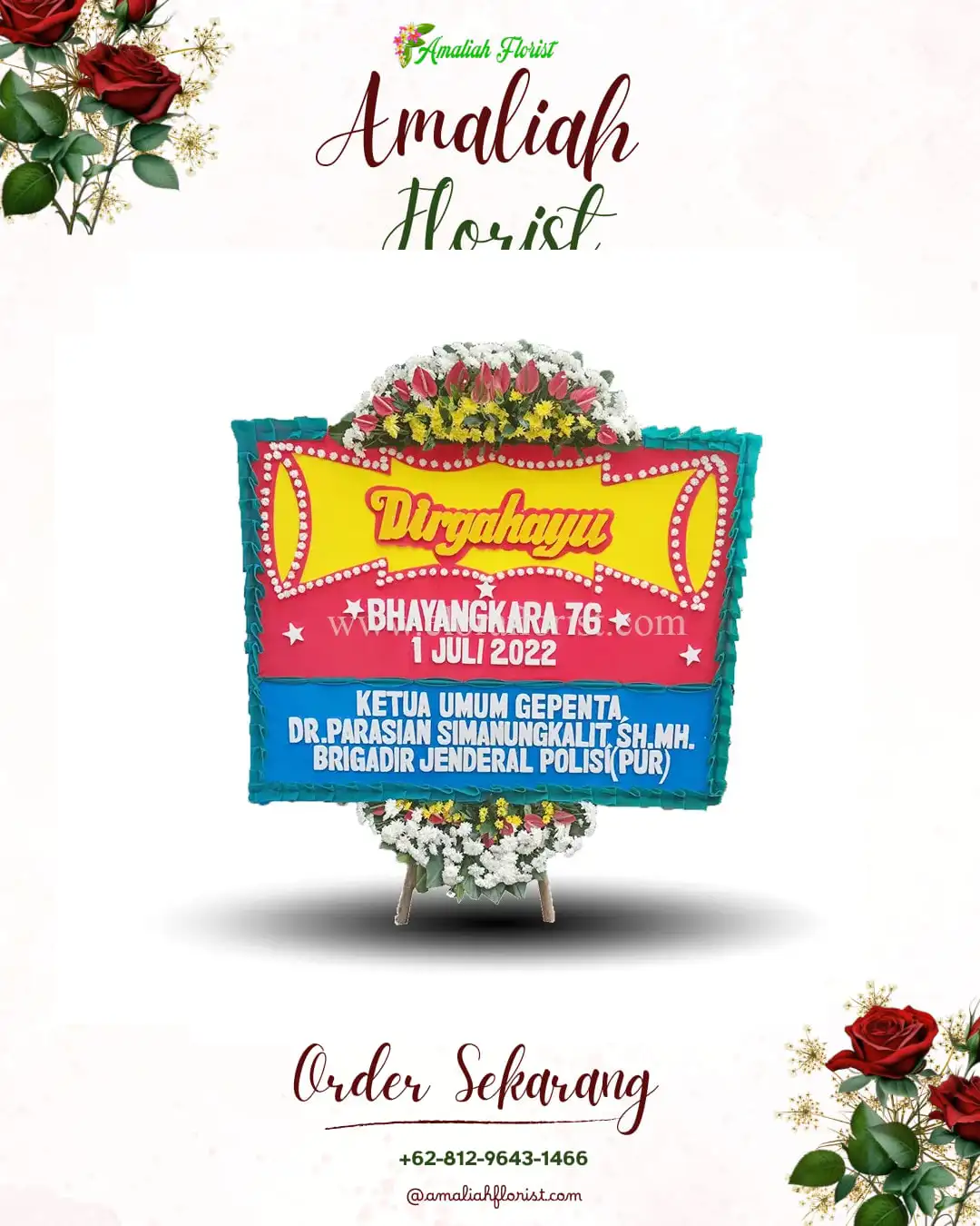 Papan Bunga HUT Ulang Tahun Pelawan